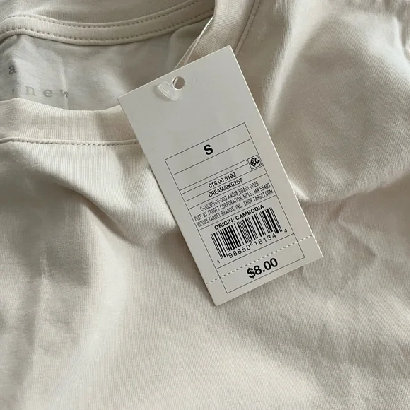 Target Dark Wash 90’s Baggy Denim Jeans and Cream t-shirt set - Picture 8 of 11